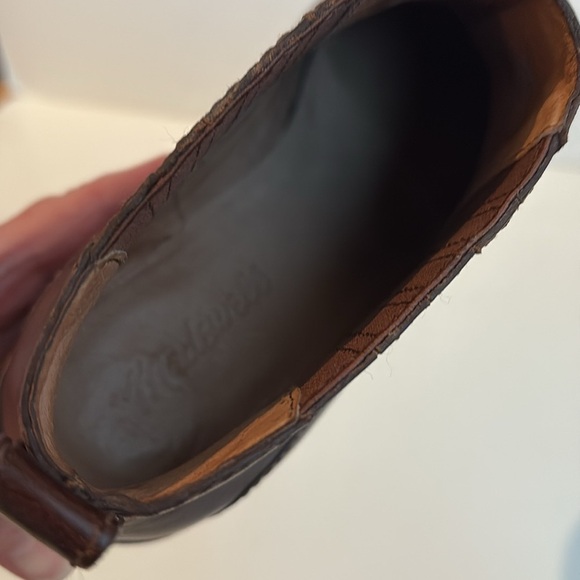 Madewell Bonham bootie ankle cowboy boots brown stacked heel size 7 - Picture 13 of 16